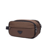 Trousse de toilette homme double compartiment marron vue de face – Trousse de Toilette Homme Double Compartiment | Sogaïa