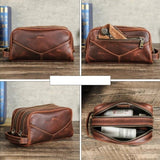 Trousse de toilette homme cuir personnalisée lifestyle – Trousse de Toilette Homme en Cuir Personnalisée Sogaïa™ | Sogaïa