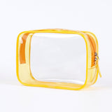 Yellow colored transparent toiletry bag – Colorful Transparent Toiletry Bag | Sogaïa
