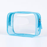 Sky blue colored transparent toiletry bag – Colorful Transparent Toiletry Bag | Sogaïa