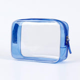 Blue colored transparent toiletry bag – Colorful Transparent Toiletry Bag | Sogaïa