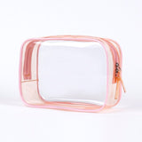 Pink colored transparent toiletry bag – Colorful Transparent Toiletry Bag | Sogaïa