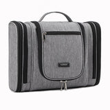Trousse de toilette à suspendre triple compartiment rose bonbon vue de face – Trousse de Toilette à Suspendre Triple Compartiment Tuowang™ | Sogaïa