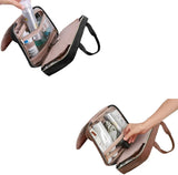 Trousse de toilette dépliante gris vue de face – Trousse de Toilette Dépliante | Sogaïa