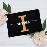 Personalized orange first name pouch, front view – Personalized First Name Pouch | Sogaïa