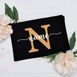 Personalized burgundy first name pouch, front view – Personalized First Name Pouch | Sogaïa