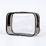Black colored transparent toiletry bag – Colorful Transparent Toiletry Bag | Sogaïa