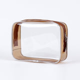 Coffee colored transparent toiletry bag – Colorful Transparent Toiletry Bag | Sogaïa