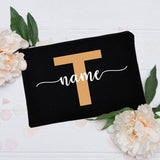Personalized khaki first name pouch, front view – Personalized First Name Pouch | Sogaïa