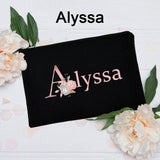 Personalized black pouch, front view – Personalized pouch | Sogaïa