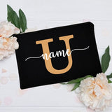 Personalized powder pink first name pouch, front view – Personalized First Name Pouch | Sogaïa