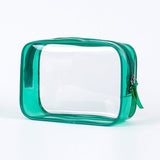Green colored transparent toiletry bag – Colorful Transparent Toiletry Bag | Sogaïa