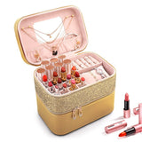 Vanity rangement maquillage or vue de face – Vanity pour Rangement de Maquillage | Sogaïa
