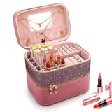 Vanity rangement maquillage rose vue de face – Vanity pour Rangement de Maquillage | Sogaïa