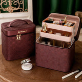 Vanity case rigide pour maquillage rose vue de face – Vanity Case Rigide pour Maquillage KreyKrey™ | Sogaïa