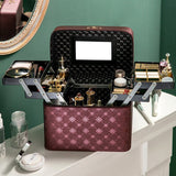 Vanity case rigide pour maquillage noir vue de face – Vanity Case Rigide pour Maquillage KreyKrey™ | Sogaïa