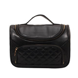 Graue Kosmetiktasche von vorne – Vanity Kulturtasche | Sogaïa