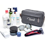 Trousse de toilette homme personnalisée 2 compartiments rouge vue de face – Trousse de Toilette Homme Personnalisée à 2 Compartiments | Sogaïa