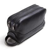 Trousse de Toilette Homme Cuir Luxe Noir