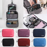 Foldable hanging toiletry bag with closure detail – Foldable Hanging Toiletry Bag | Sogaïa