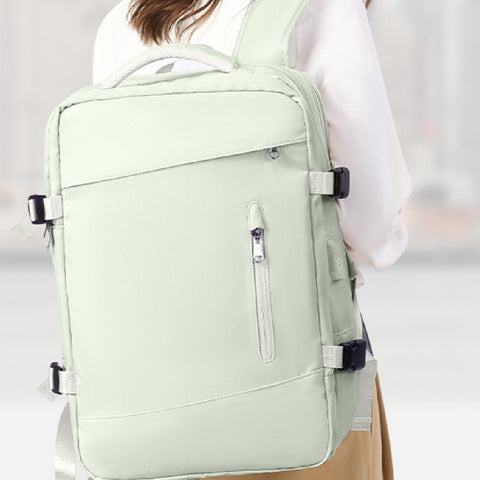 Sac à dos extensible 45x36x20 noir vue de profil – Sac à Dos Extensible 45x36x20 | Sogaïa