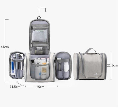 Borsa da toilette per famiglia arancione vista frontale – Borsa da toilette per famiglia Travelsky™ | Sogaïa