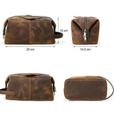 Trousse de toilette homme vintage vue de profil – Trousse de Toilette pour Homme Vintage Sogaïa™ | Sogaïa
