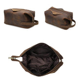 Trousse de toilette homme vintage ouverte – Trousse de Toilette pour Homme Vintage Sogaïa™ | Sogaïa
