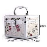 Vanity case rigide avec code gris vue de face – Vanity Case Rigide avec Code | Sogaïa