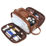 Trousse de toilette complète pour homme kaki vue de face – Trousse de Toilette Complète pour Homme | Sogaïa