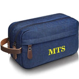 Trousse de toilette homme personnalisée 2 compartiments violet vue de face – Trousse de Toilette Homme Personnalisée à 2 Compartiments | Sogaïa