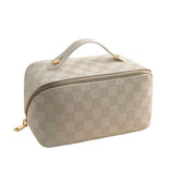 Trousse de toilette compartimentée bordeaux vue de face – Trousse de Toilette Compartimentée Tuowang™ | Sogaïa