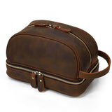 Trousse de toilette cuir homme détail fermeture – Trousse de Toilette Cuir Homme Sogaïa™ | Sogaïa