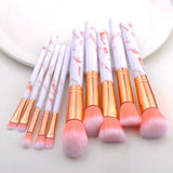 Pinceaux de maquillage couleur marbre set complet – Pinceaux de Maquillage Couleur Marbre | Sogaïa