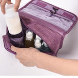 Trousse de toilette de voyage à suspendre noir vue de face – Trousse de Toilette de Voyage à Suspendre | Sogaïa