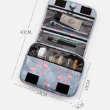 Trousse de toilette suspendue pour femme noir vue de face – Trousse de Toilette Suspendue pour Femme Travel™ | Sogaïa