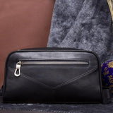 Trousse de toilette homme cuir personnalisée vert vue de face – Trousse de Toilette Homme en Cuir Personnalisée Sogaïa™ | Sogaïa