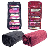 Trousse de toilette de voyage pour femme à suspendre vue de profil – Trousse de Toilette de Voyage pour Femme à Suspendre | Sogaïa