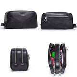 Trousse de toilette en cuir rouge vue de face – Trousse de Toilette en Cuir Sogaïa™ | Sogaïa