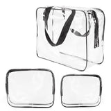Vista de perfil da bolsa de toalete de viagem transparente - Bolsa de toalete de viagem transparente | Sogaia