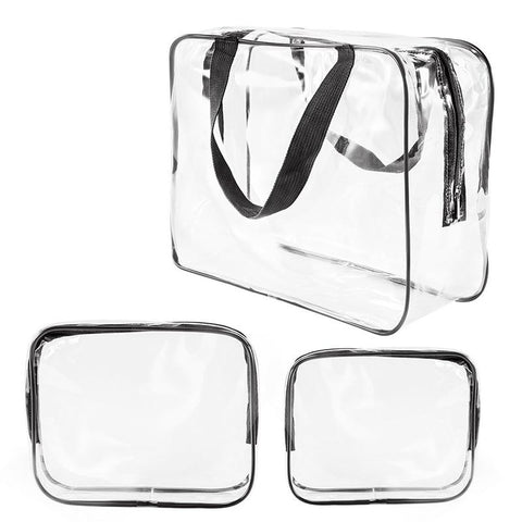 Trousse de toilette transparente voyage vue de profil – Trousse de Toilette Transparente de Voyage | Sogaïa