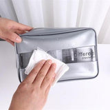 Trousse transparente rectangulaire noir vue de face – Trousse Transparente Rectangulaire | Sogaïa