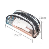 Trousse de voyage transparente détail fermeture – Trousse de Voyage Transparente | Sogaïa