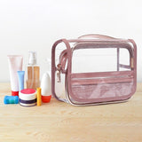 Trousse de toilette transparente à suspendre vue de face – Trousse de Toilette Transparente à Suspendre | Sogaïa