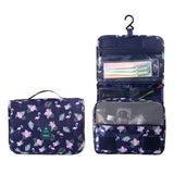 Trousse de toilette suspendue pour femme bleu marine vue de face – Trousse de Toilette Suspendue pour Femme Travel™ | Sogaïa