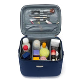 Vanity case souple bleu avec compartiments – Vanity Case Souple | Sogaïa