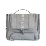 Trousse de toilette de voyage gris vue de face – Trousse de Toilette de Voyage | Sogaïa