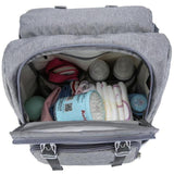 Sac à langer avec compartiment gris vue de face – Sac à Langer avec Compartiment | Sogaïa