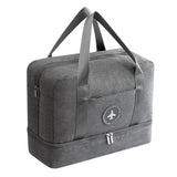 Sac de voyage étanche double compartiment bleu marine vue de face – Sac de Voyage Etanche Double Compartiment 40x30x20 | Sogaïa