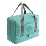 Sac de voyage étanche double compartiment marron vue de face – Sac de Voyage Etanche Double Compartiment 40x30x20 | Sogaïa
